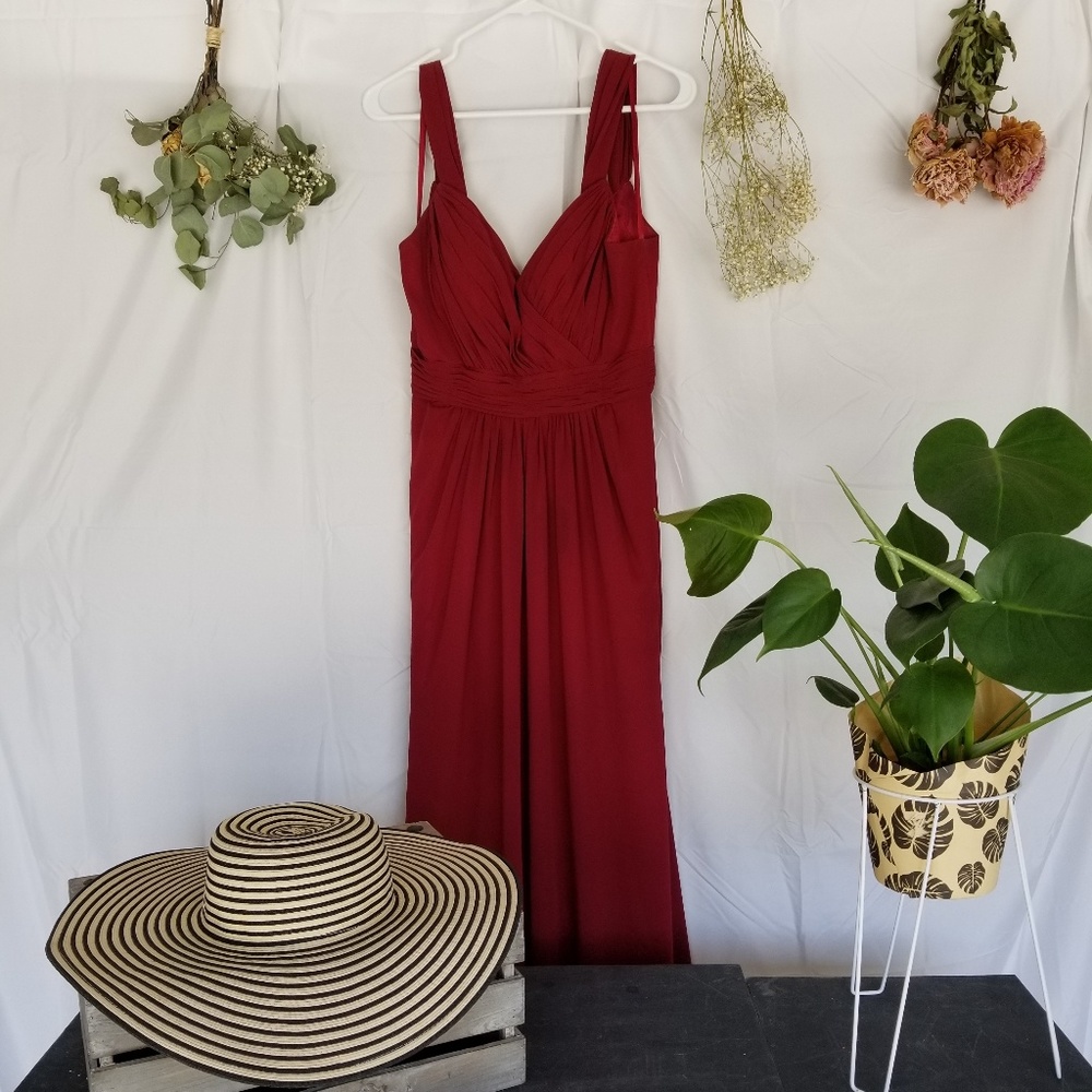 Burgundy bridesmaid dress